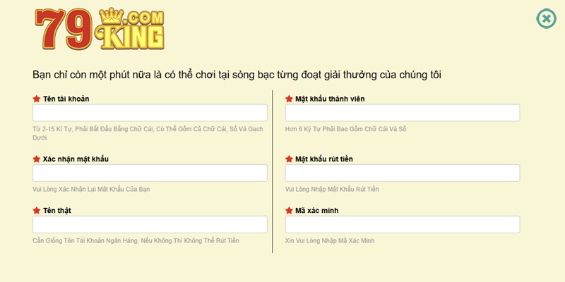 Khởi tạo nick mới